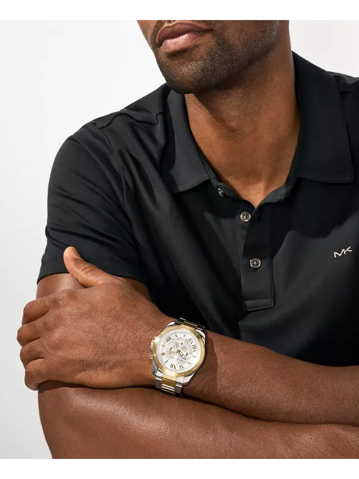 Мужские часы Alek Chronograph с двухцветным корпусом из нержавеющей стали, 44 мм Michael Kors — изображение 4 из 4