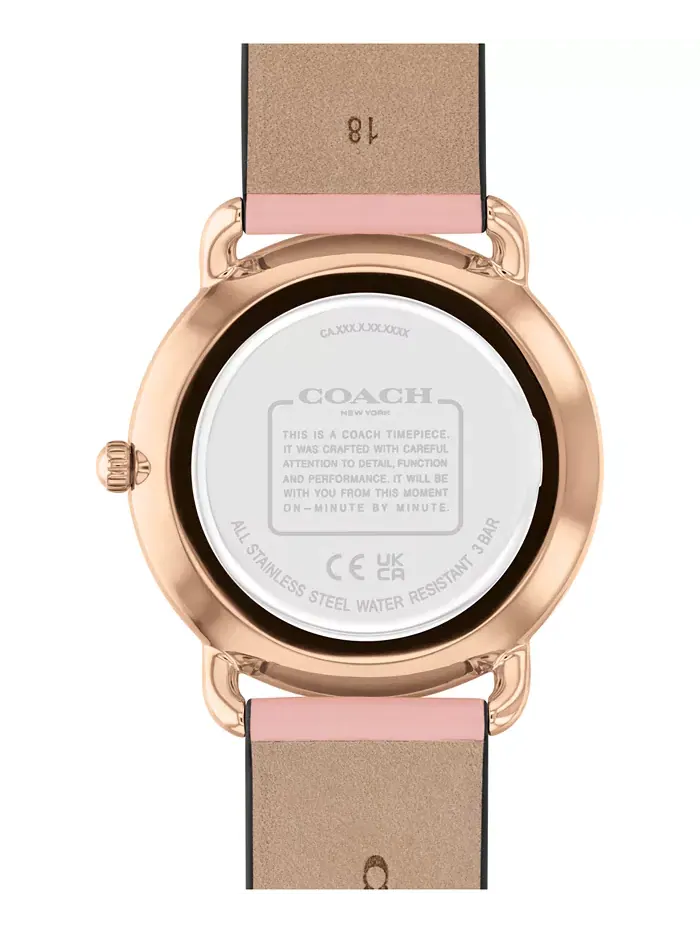Женские часы Elliot с кожаным ремешком, цвет blush, 36 мм COACH — изображение 3 из 5