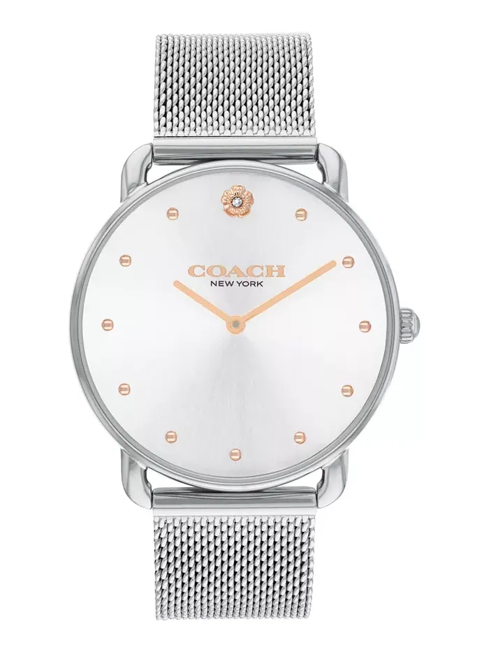 Женские часы Elliot Silver с браслетом из нержавеющей стали, 36 мм COACH