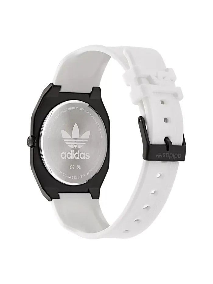 Унисекс аналоговые белые силиконовые часы, 39 мм adidas — изображение 2 из 4