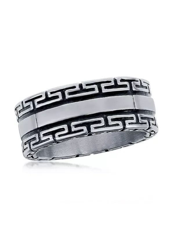 Греческий брелок из оксидированной нержавеющей стали Metallo, oxidized
