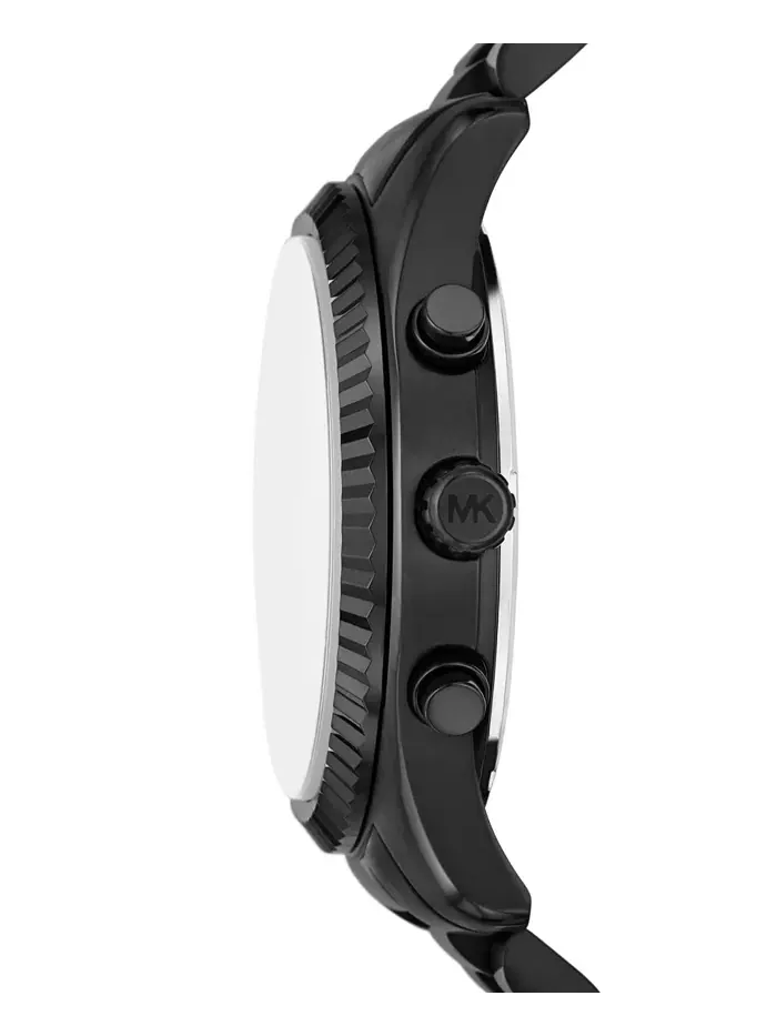 Мужские часы Lexington Chronograph с черным ионным покрытием из нержавеющей стали, 44 мм Michael — изображение 2 из 5