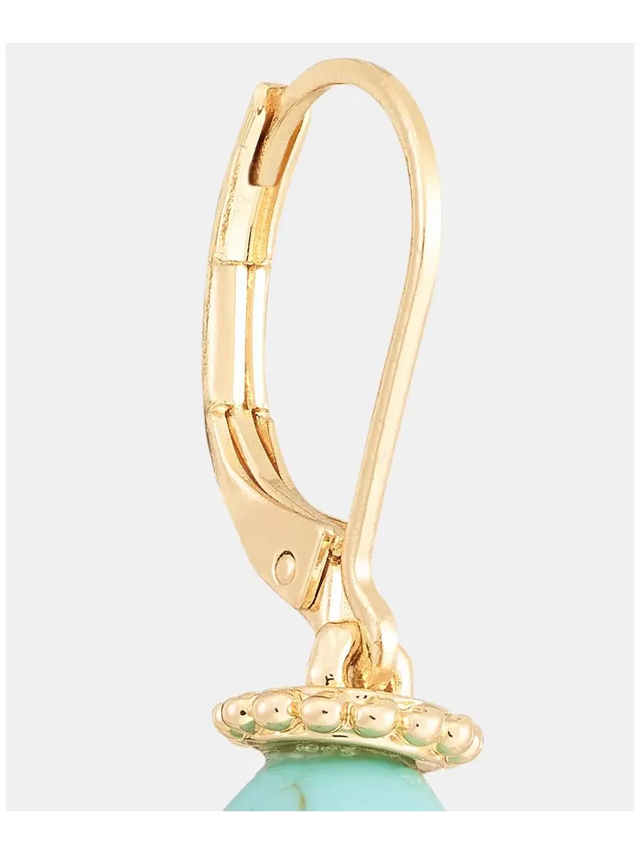 Серьги-гвоздики с рожками, модель Horn Drop Lonna & Lilly, Turq — изображение 4 из 4