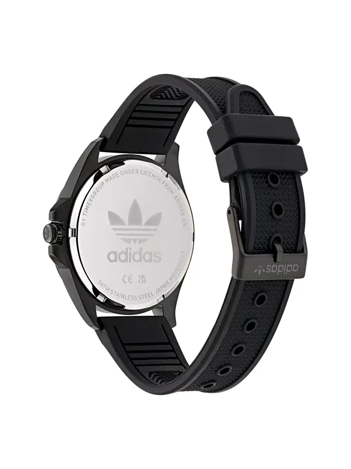 Унисекс-часы аналоговые черные силиконовые, 40 мм adidas — изображение 2 из 4