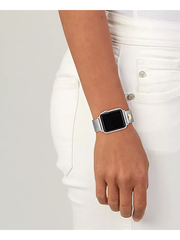 Браслет из серебристой нержавеющей стали с сетчатым плетением для Apple Watch 38, 40, 41 мм COACH — изображение 5 из 5