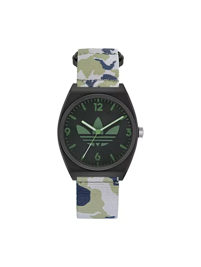 Унисекс-часы Three Hand Project Two с камуфляжным ремешком Fastwrap, 38 мм adidas