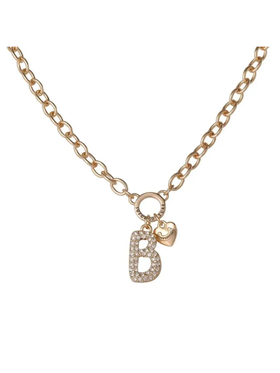 Колье-подвеска с буквой, с кристаллами Juicy Couture, Letter B