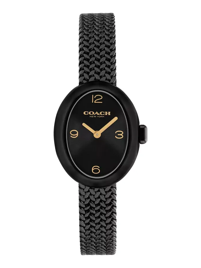 Женские часы Sammy Black IP с браслетом из нержавеющей стали, 22.5 мм COACH