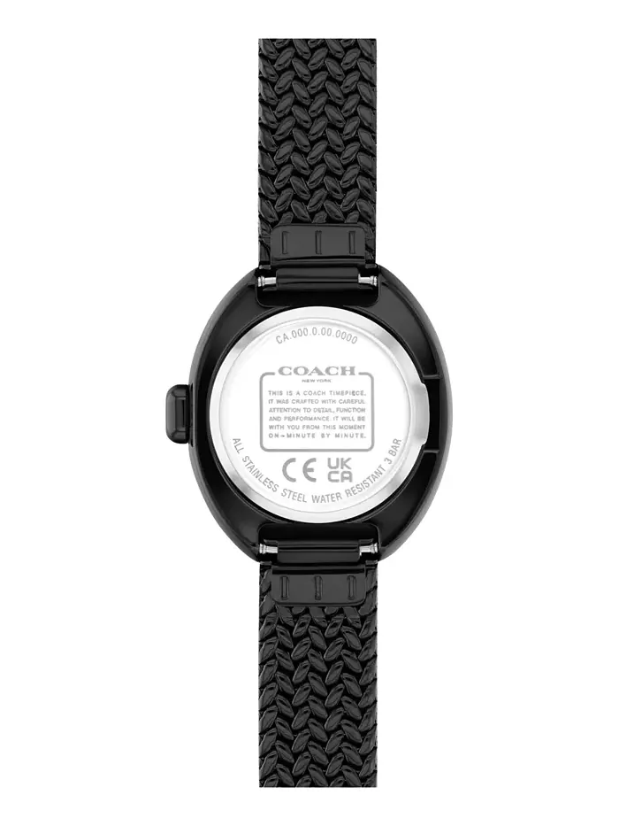 Женские часы Sammy Black IP с браслетом из нержавеющей стали, 22.5 мм COACH — изображение 2 из 6