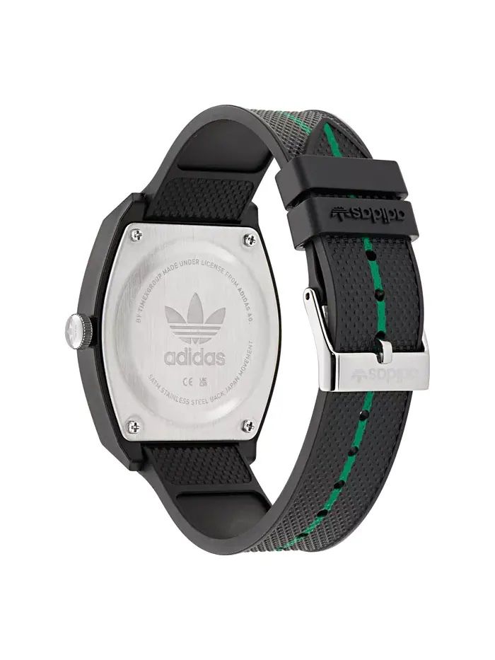 Унисекс аналоговые черные часы из смолы, 38 мм adidas — изображение 2 из 4
