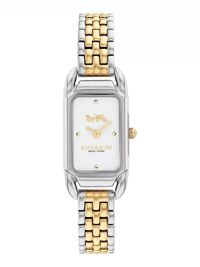 Женские часы Cadie Two Tone с браслетом из нержавеющей стали, 17.5 x 28.5 мм COACH