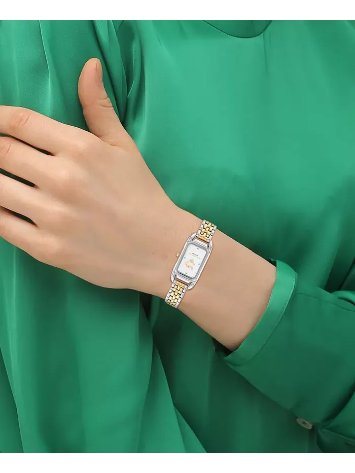 Женские часы Cadie Two Tone с браслетом из нержавеющей стали, 17.5 x 28.5 мм COACH — изображение 4 из 6