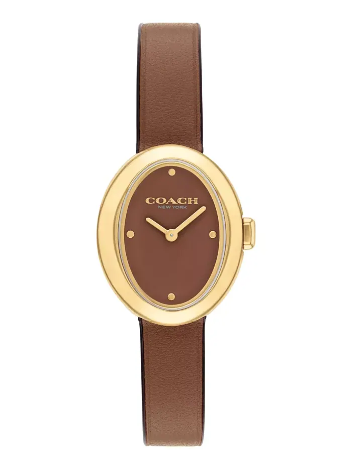 Женские кожаные часы Saddle Sammy 22,5 мм COACH