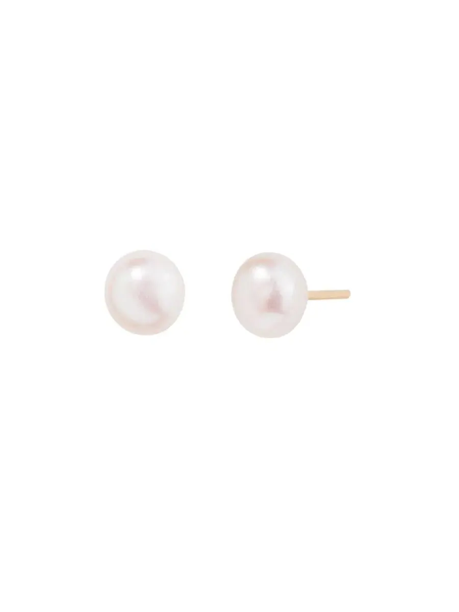 Серьги-пусеты Frida Sterling Silver Pearl Studs Little Sky Stone, Freshwater Pearl