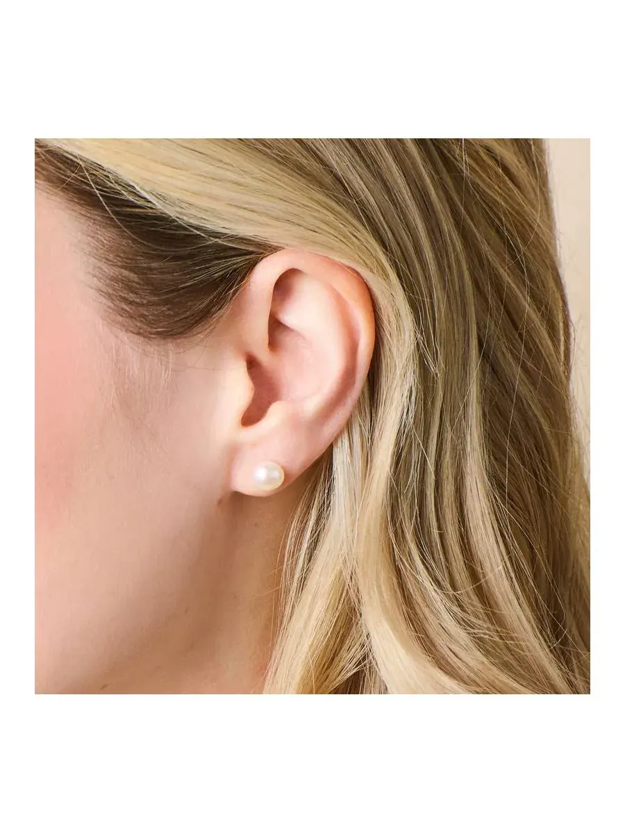 Серьги-пусеты Frida Sterling Silver Pearl Studs Little Sky Stone, Freshwater Pearl — изображение 2 из 3
