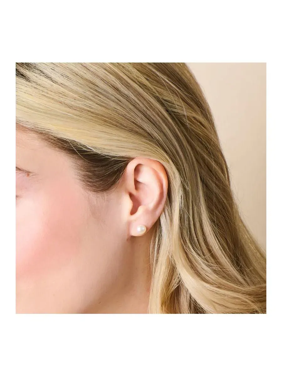 Серьги-пусеты Frida Sterling Silver Pearl Studs Little Sky Stone, Freshwater Pearl — изображение 3 из 3