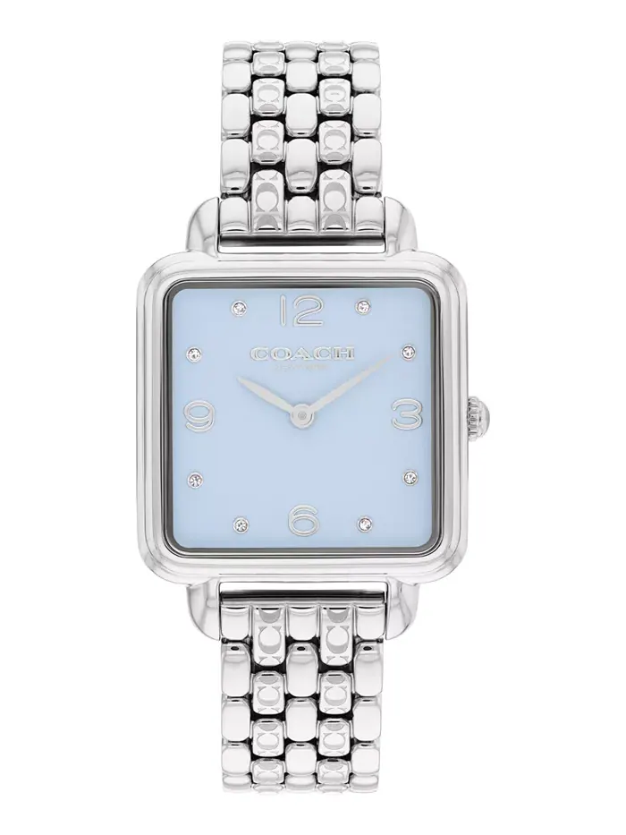 Женские часы-браслет Cass Silver Tone из нержавеющей стали, 28 мм COACH