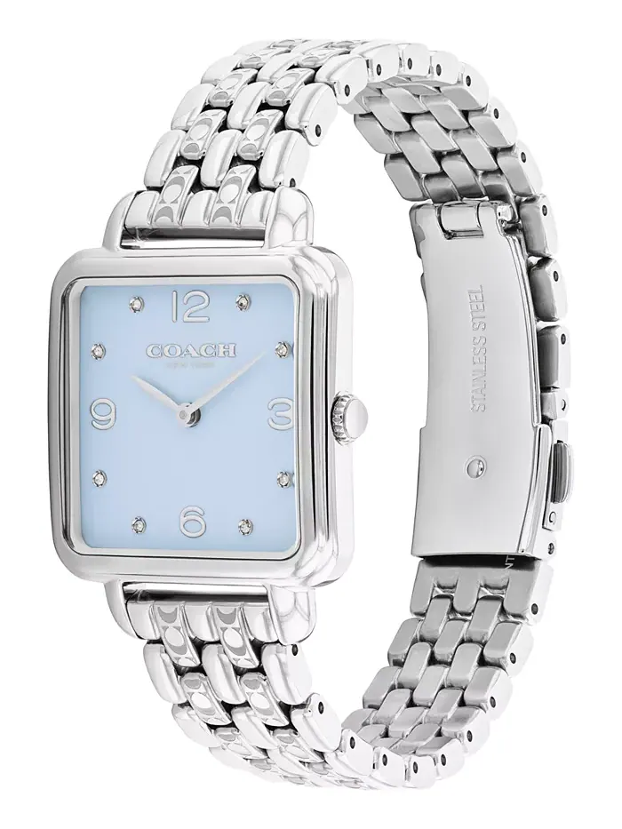 Женские часы-браслет Cass Silver Tone из нержавеющей стали, 28 мм COACH — изображение 3 из 6