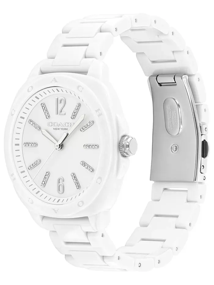 Женские часы Kitt White с керамическим браслетом, 38 мм COACH — изображение 2 из 5