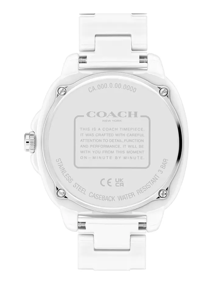 Женские часы Kitt White с керамическим браслетом, 38 мм COACH — изображение 3 из 5