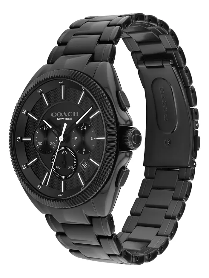 Мужские часы Jackson Black со стальным браслетом, 45 мм COACH — изображение 2 из 6
