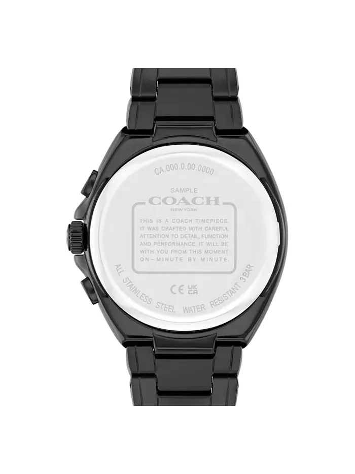 Мужские часы Jackson Black со стальным браслетом, 45 мм COACH — изображение 3 из 6
