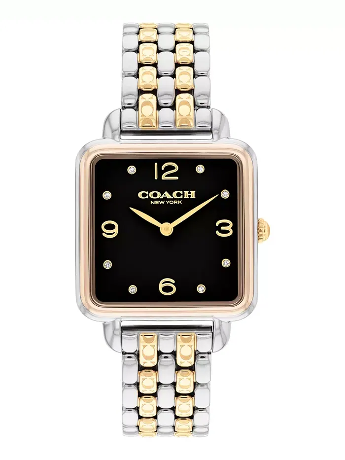 Женские часы Cass Tri-Tone с браслетом из нержавеющей стали, 28 мм COACH