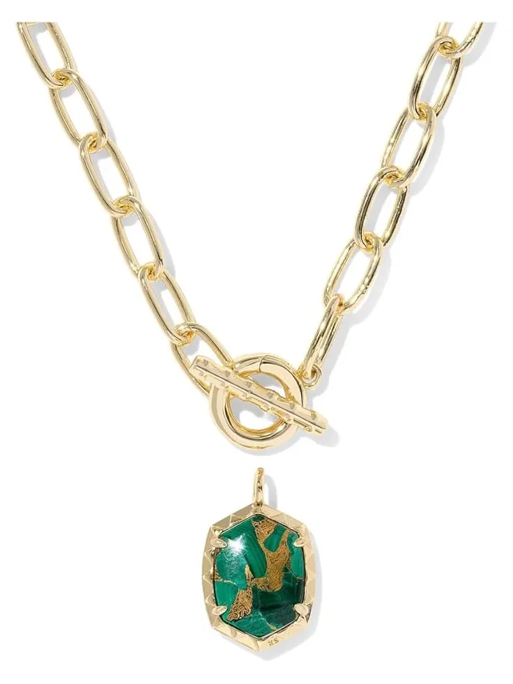 Женское колье Daphne Link And Chain Kendra Scott — изображение 2 из 3, оттенок золотистый зеленый