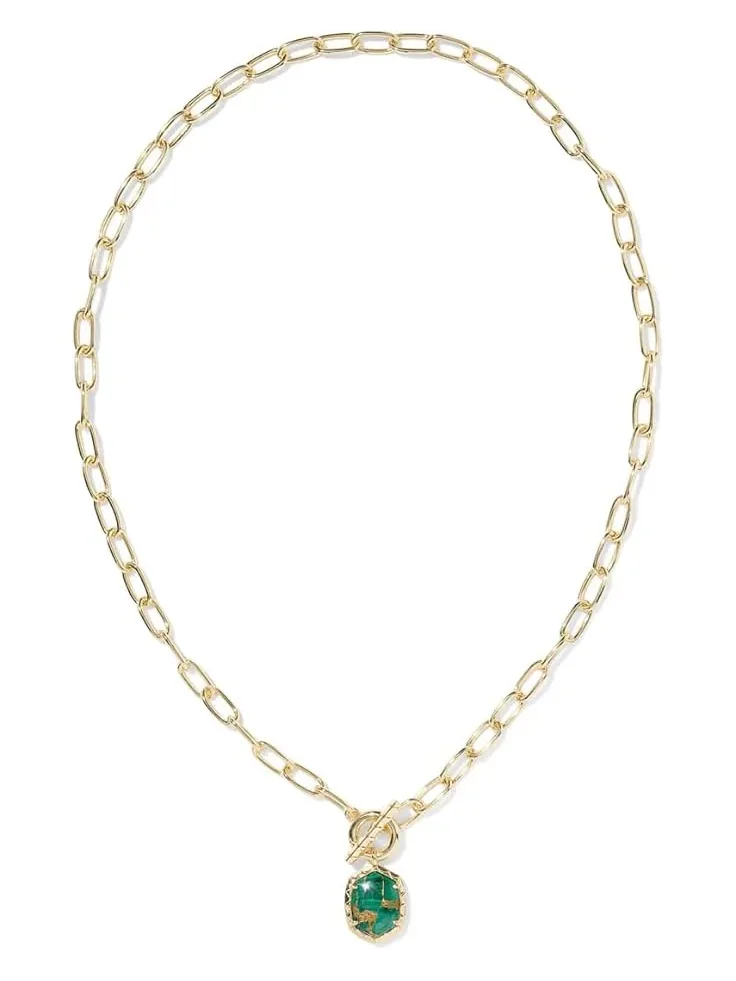 Женское колье Daphne Link And Chain Kendra Scott — изображение 3 из 3, оттенок золотистый зеленый