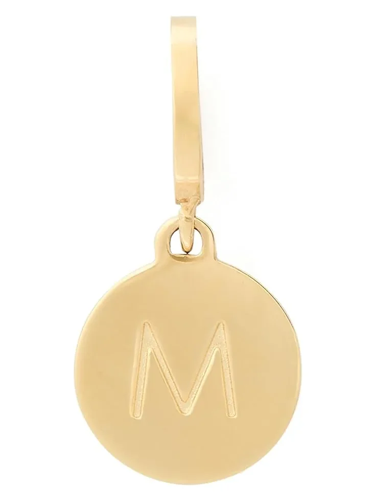 Women's Kate Spade New York Mini M Charm — изображение 1 из 1, оттенок золото