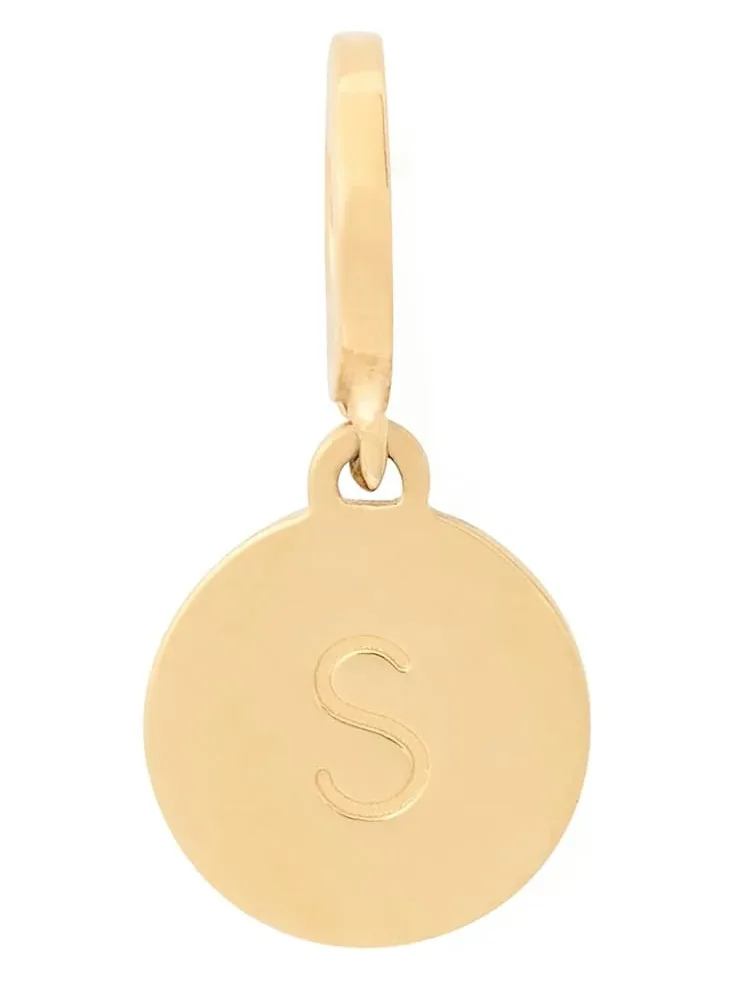Women's Kate Spade New York Mini S Charm — изображение 1 из 1, оттенок золото