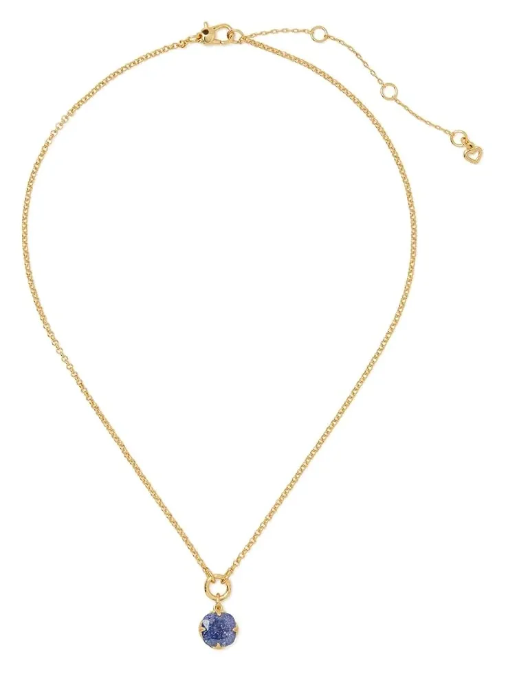 Женский кулон в виде цветка в форме лопатки, 10 мм. Kate Spade New York — изображение 2 из 2, оттенок темный темно-синий