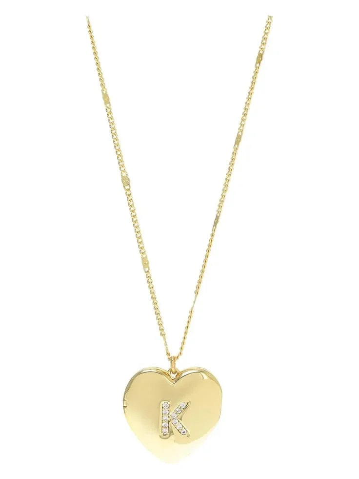 Женский кулон в форме сердца K Kate Spade New York — изображение 1 из 3, оттенок прозрачный/золотистый