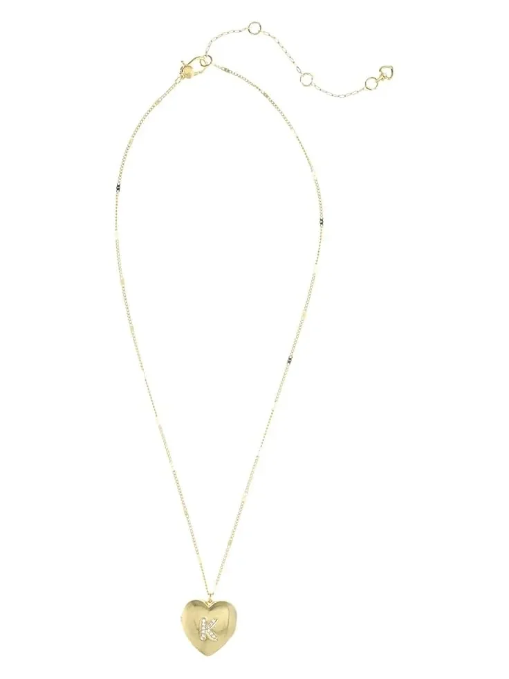 Женский кулон в форме сердца K Kate Spade New York — изображение 3 из 3, оттенок прозрачный/золотистый