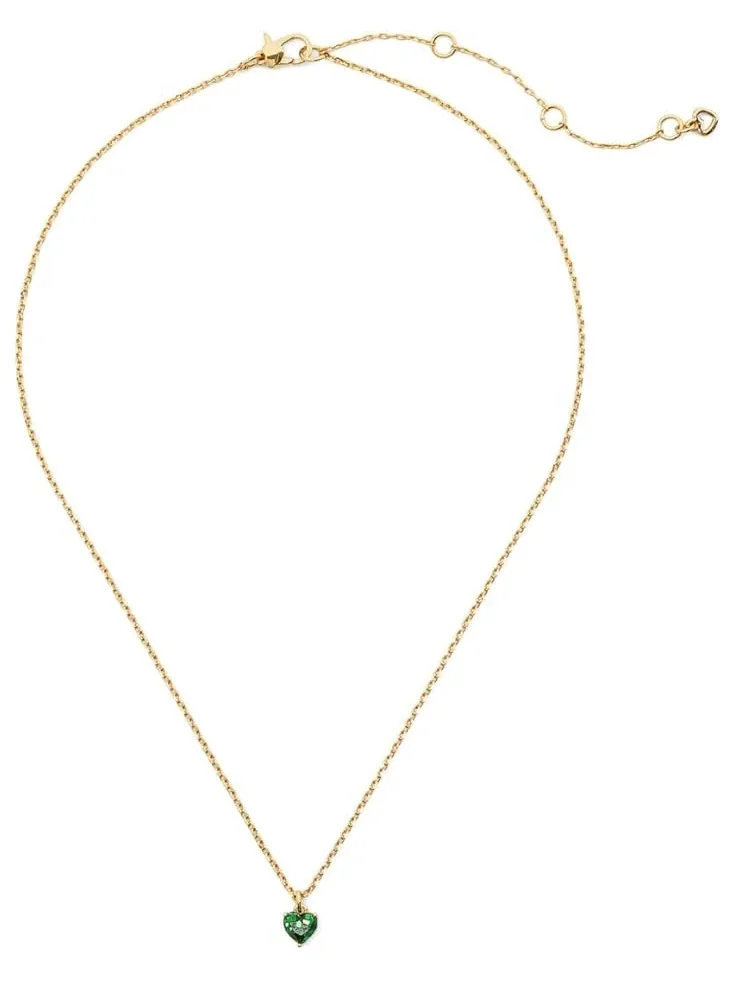 Мини-кулон "Моя любовь" для женщин Kate Spade New York — изображение 2 из 2, оттенок зеленый/золотистый