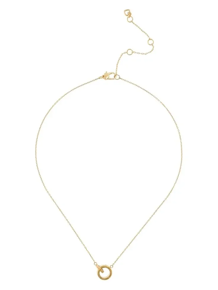 Женский кулон «Вставленный в камень» Kate Spade New York — изображение 2 из 2, оттенок золотистый прозрачный