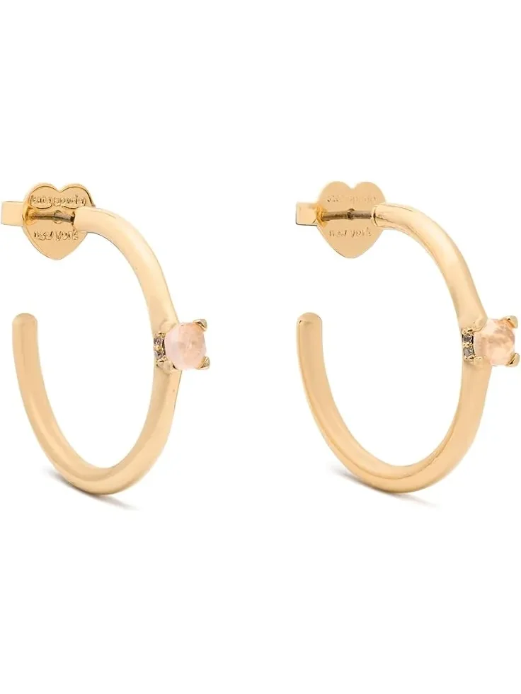 Женские маленькие роскошные серьги-кольца Kate Spade New York — изображение 1 из 1, оттенок розовый