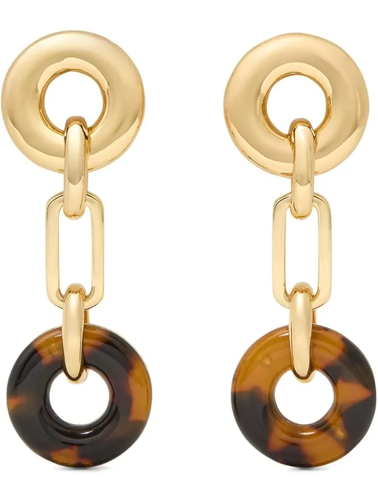 Женские серьги-кольца с переплетенными линиями Kate Spade New York — изображение 1 из 1, оттенок хаки