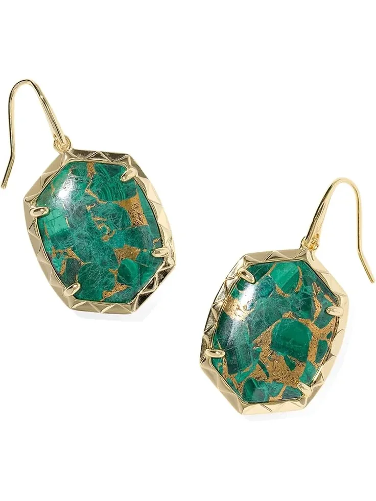 Женские серьги-подвески "Дафна" Kendra Scott — зеленый