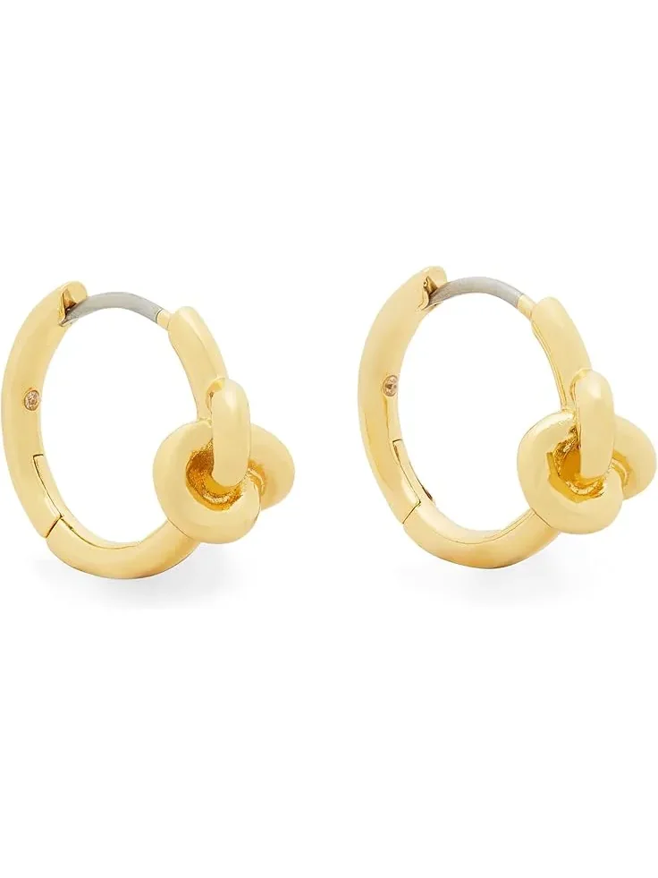Women's Kate Spade New York Double Knot Huggies — изображение 1 из 1, оттенок золото