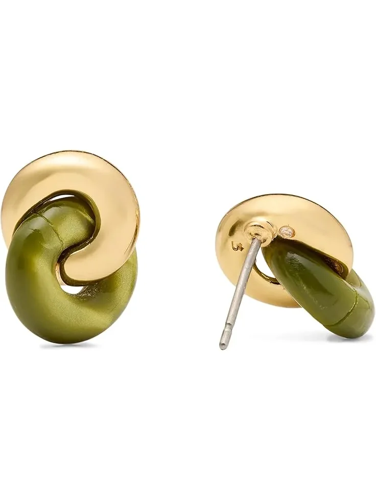 Женские серьги-гвоздики «Расплавленное стекло» Kate Spade New York — изображение 1 из 1, оттенок светлый зеленый