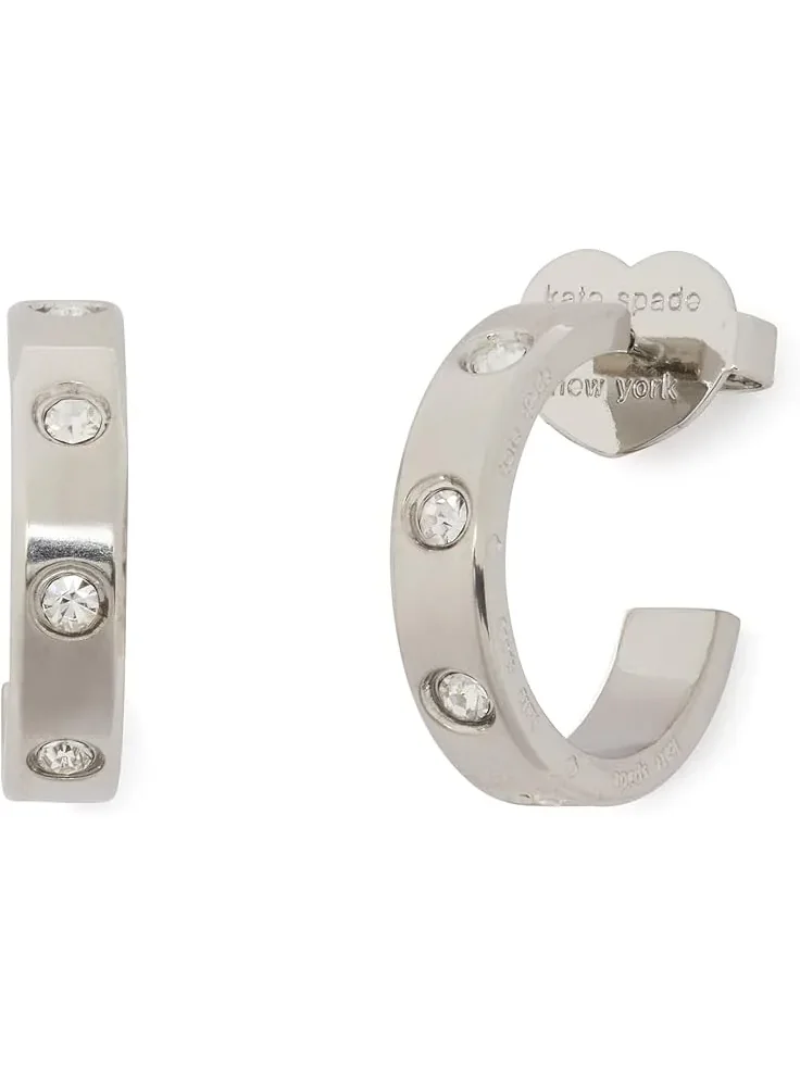 Women's Kate Spade New York Huggie — изображение 1 из 1, оттенок прозрачный/серебристый