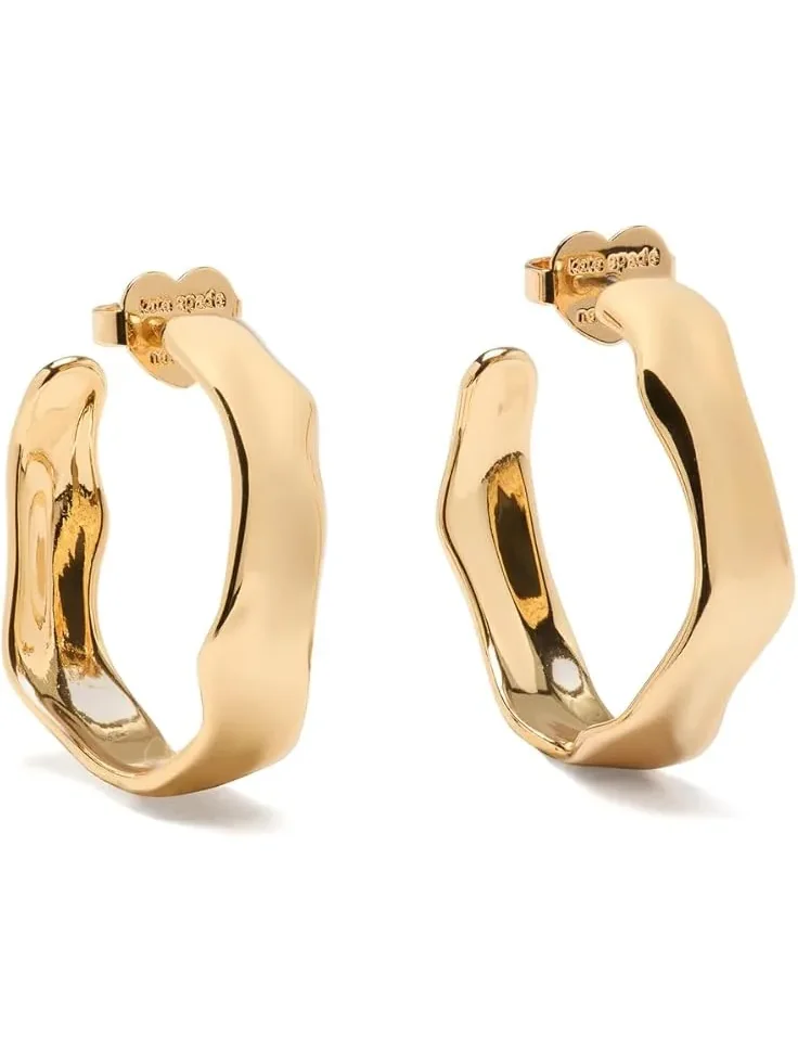 Women's Kate Spade New York Molten Hoops — изображение 1 из 2, оттенок золото