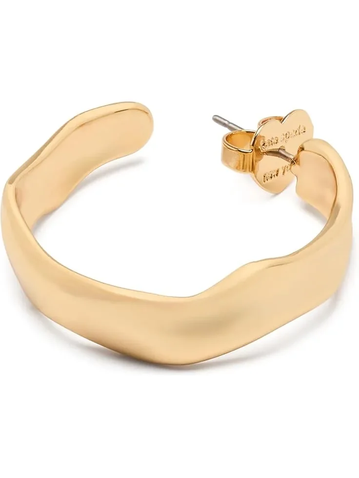 Women's Kate Spade New York Molten Hoops — изображение 2 из 2, оттенок золото