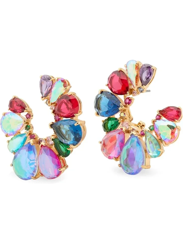 Women's Kate Spade New York Shine Me Up Fan Hoops — изображение 1 из 2, оттенок мульти