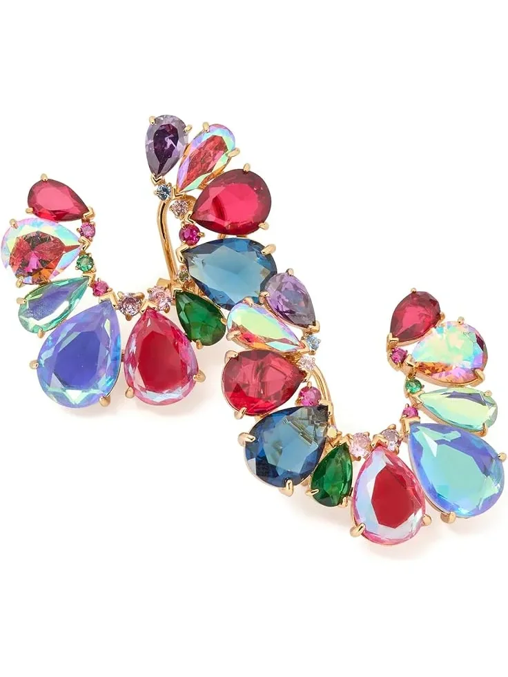 Women's Kate Spade New York Shine Me Up Fan Hoops — изображение 2 из 2, оттенок мульти