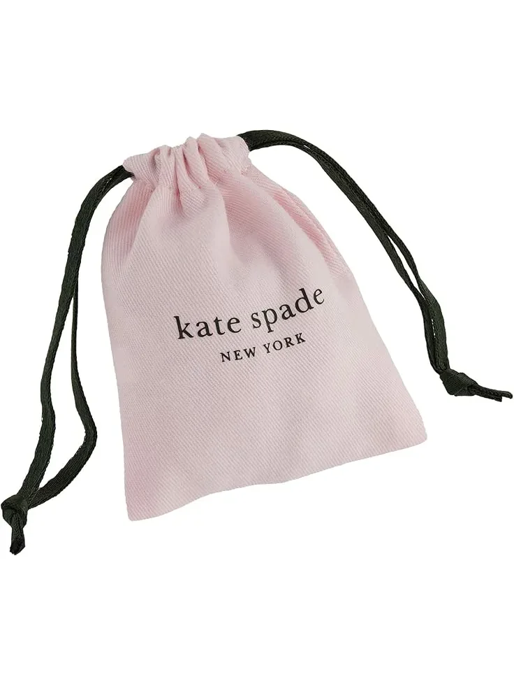 Женские серьги-кольца My Love Heart Huggies Kate Spade New York — изображение 2 из 2, оттенок прозрачный/золотистый
