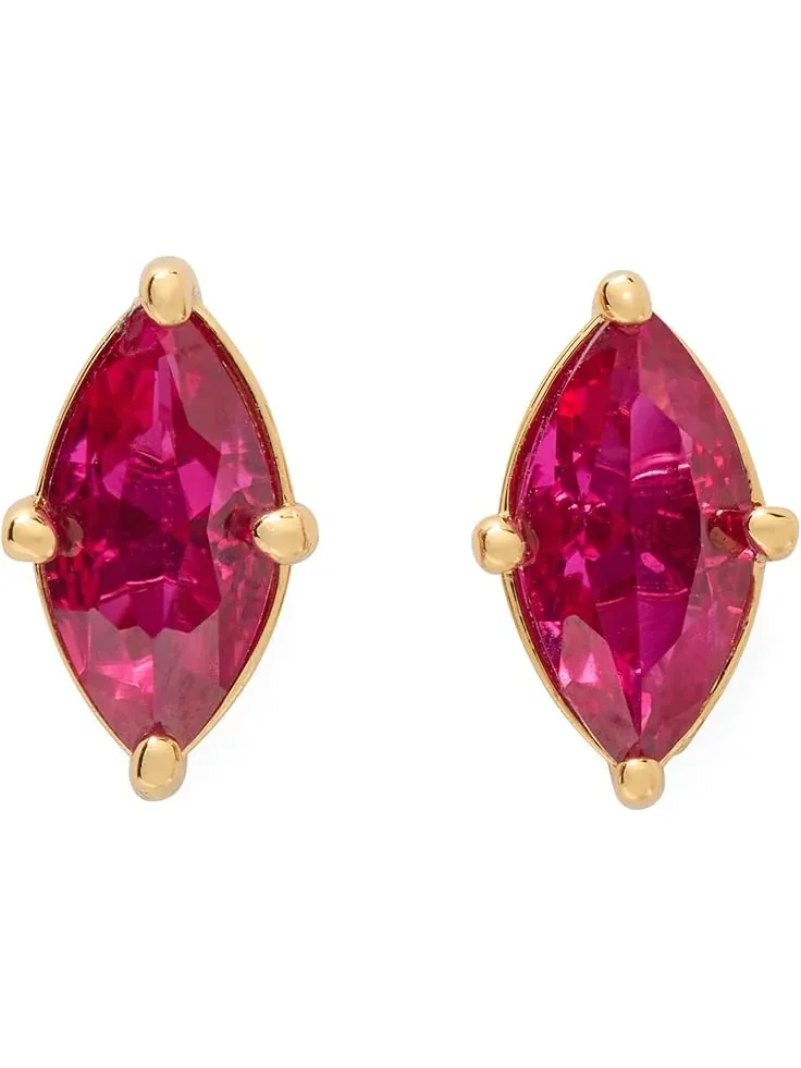 Женские серьги-гвоздики с одним камнем. Kate Spade New York — изображение 1 из 1, оттенок золотистый
