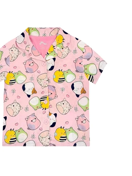 Пижамный комплект Squishmallows для девочек, рубашка и брюки, 2 предмета — 3