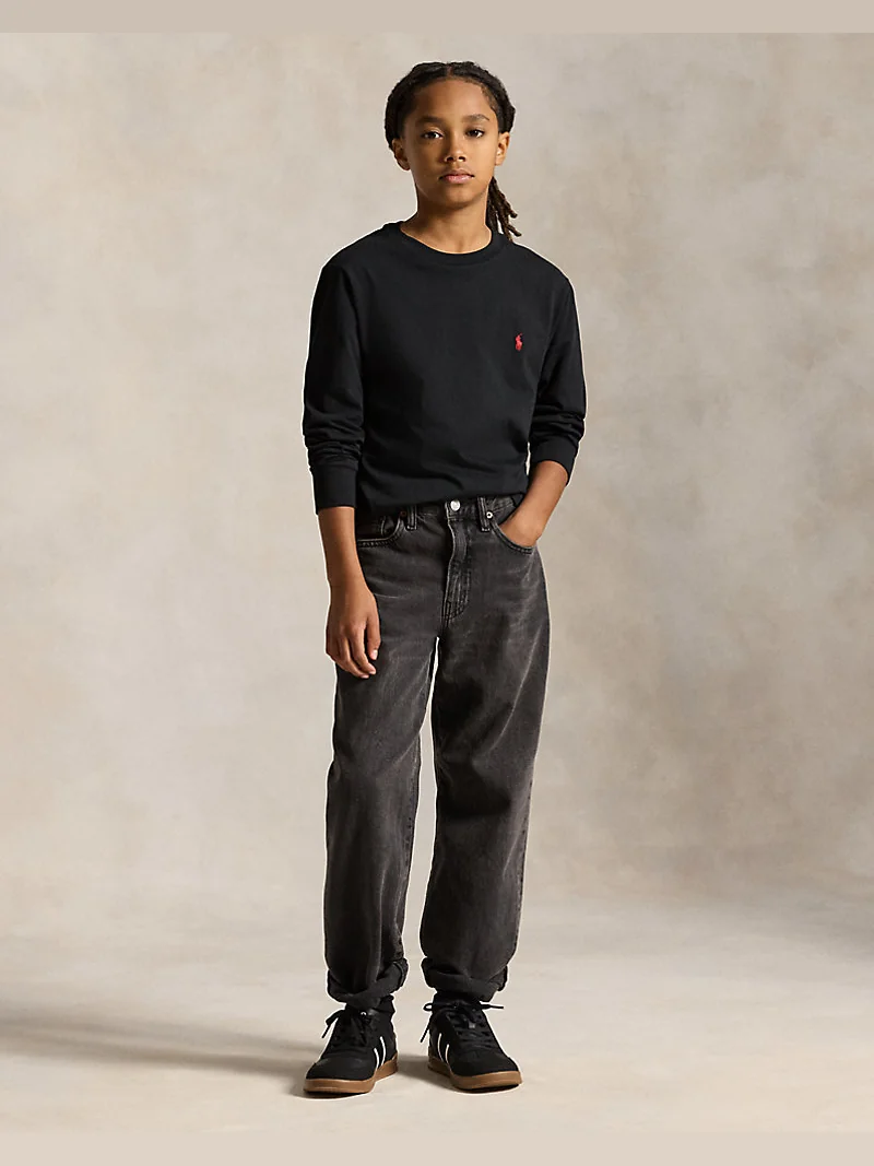 Футболка Ralph Lauren с длинным рукавом из хлопкового джерси — 4